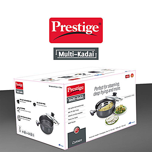 Buy Prestige Hard Anodised Induction Base MultiKadai With Glass Lid
