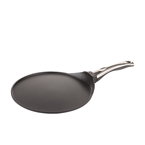 Prestige Omega Die-Cast Plus Non-Stick Induction Base Tawa - 27 cm, Black, 1 pc  