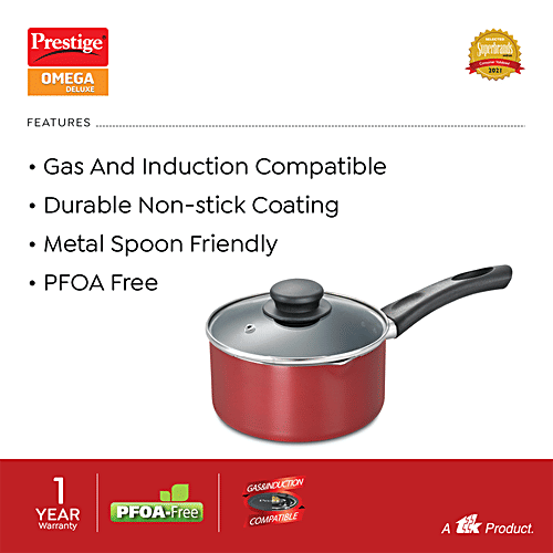 Buy Prestige Omega Deluxe Aluminium Induction Base NonStick Milk Pan