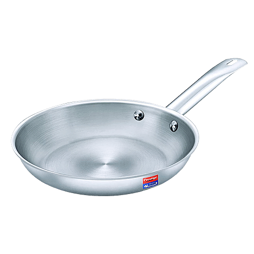 Prestige Tri-Ply Splendor Stainless Steel Thick Gauge Fry Pan - 22 cm, Silver, 1.2 l  