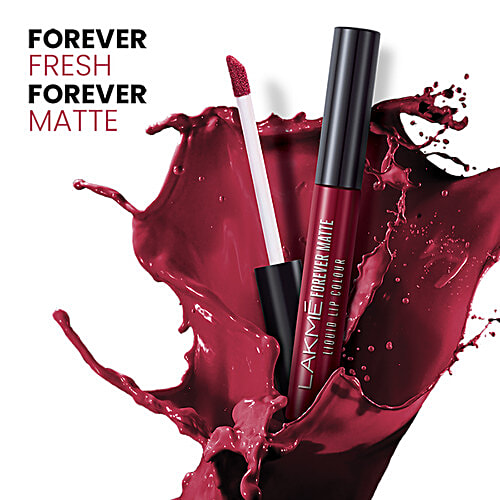 Lakme Forever Matte Liquid Lip Colour - Lightweight, Long Lasting, 5.6 ml Pink Vintage 