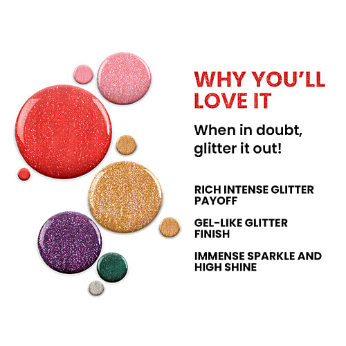 Lakme Glitterati Collection Nail Paint For High Glam, 12 ml 114