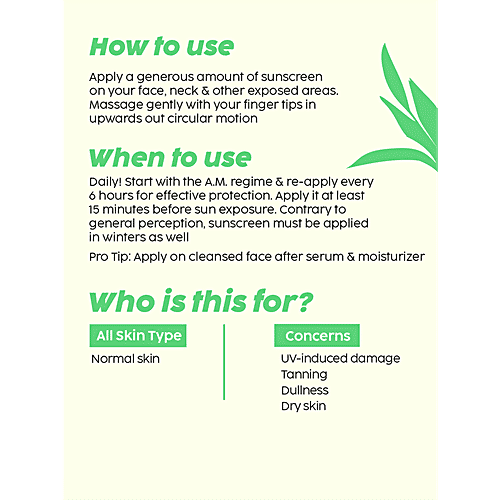 Plix Guava Glow Invisible Sunscreen - SPF 50+, PA+++, With Ceramides, Vitamin C & Hyaluronic Acid, 50 g  Light-Weight, Non-Sticky, Non-Greasy & Zero White Casts