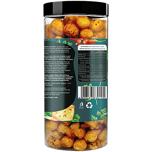 Farmley Cheese & Herbs Makhana - Roasted In Olive Oil, Rich In Protein, Calcium, Yummy Snacks, 83 g Jar 