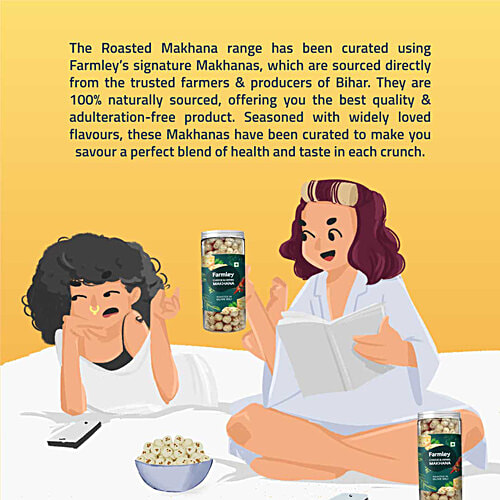 Farmley Cheese & Herbs Makhana - Roasted In Olive Oil, Rich In Protein, Calcium, Yummy Snacks, 83 g Jar 