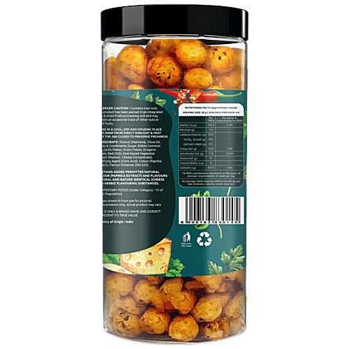 Farmley Cheese & Herbs Makhana - Roasted In Olive Oil, Rich In Protein, Calcium, Yummy Snacks, 83 g Jar 