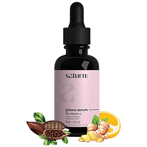 Saturn Gloww Skin Serum With 5% Vitamin C & Niacinamide, 30 ml  Reduces Dullness & Roughness Of Skin