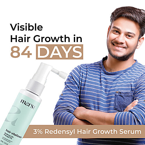 Mars by GHC Hair Vitalizer - 3% Redensyl & Procapil, 60 ml Plant Based Solution For Boosted Hair Growth