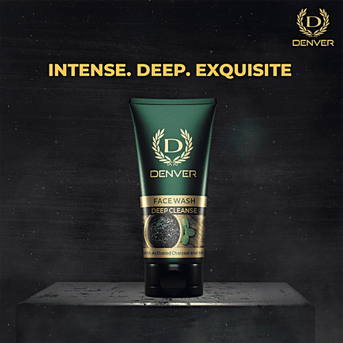 Denver Deep Cleanse Face Wash - With Activated Charcoal & Mint, 50 g  