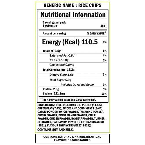 BRB Rice Popped Chips - Pudina Punch Flavour, 48 g  Healthier Crunchier Tastier
 Real VEggies & Pulses