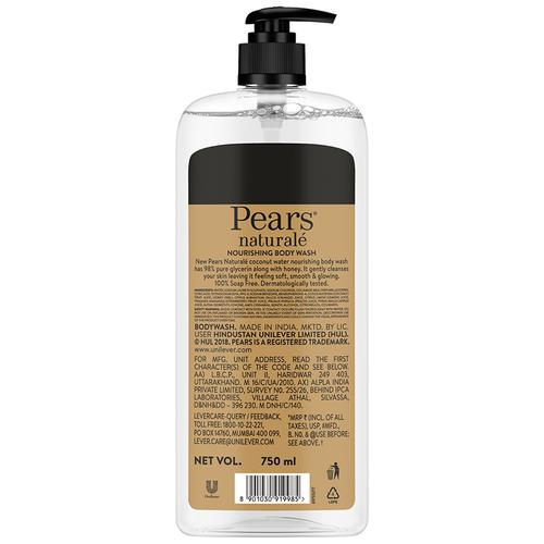 Pears Naturale Nourishing Coconut Water Body Wash - 100% Soap Free, 750 ml