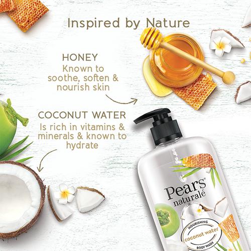 Pears Naturale Nourishing Coconut Water Body Wash - 100% Soap Free, 750 ml