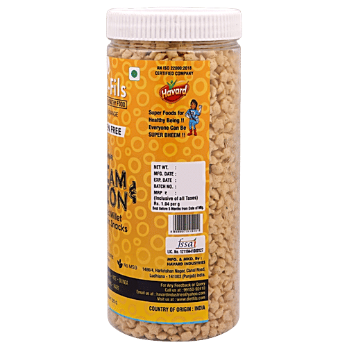 Diet-Fils Chia & Quinoa Roasted Millet Multigrain Snacks - Cream & Onion, 125 g Jar 