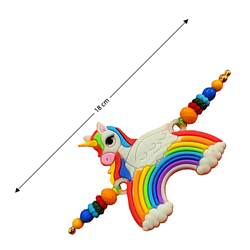 Creative Space Kids Cartoon Rainbow Rakhi, 1 pc  