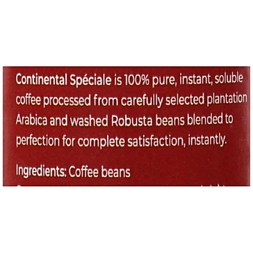 Continental Speciale Pure Instant Coffee Powder, 25 g Jar Made with Arabica Beans