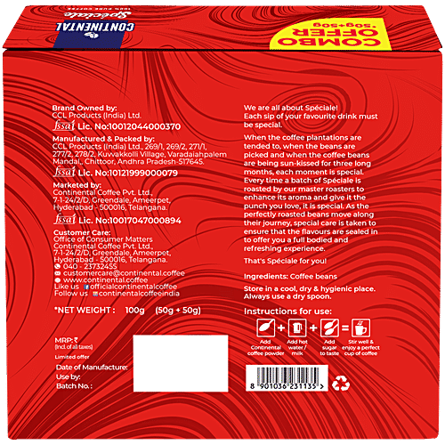 Continental Speciale Pure Instant Coffee, 100 g (2 N x 50 g each) 