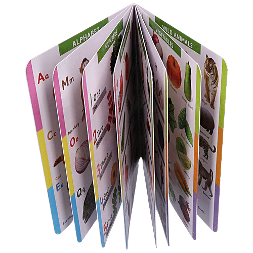 Navneet Four In One Board Book - Alphabet, Numbers, Hindi Varnamala & General Knowledge, 1 pc
