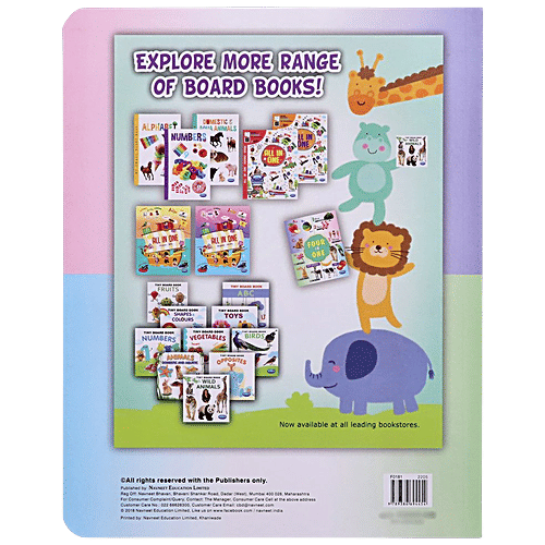 Navneet Four In One Board Book - Alphabet, Numbers, Hindi Varnamala & General Knowledge, 1 pc