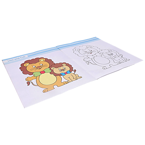 Navneet Theme Copy Colouring Book - Actions, Sports, Animals & Their Babies, Insects, For Kids, 4 pcs  