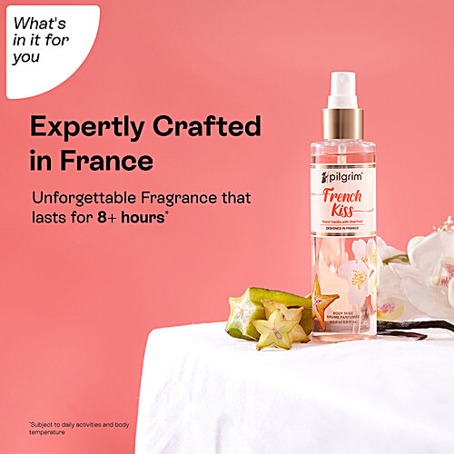 Pilgrim French Kiss Body Mist - Vanilla With Starfruit, 150 ml  