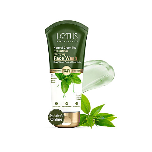 Buy Lotus Botanicals Natural Green Tea HydraDetox Clarifying Face Wash