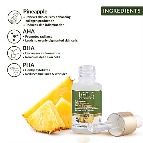 Buy Lotus Botanicals AHA+BHA+PHA Gentle Resurfacing Face Serum
