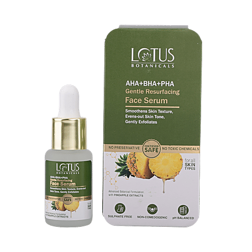 Buy Lotus Botanicals AHA+BHA+PHA Gentle Resurfacing Face Serum