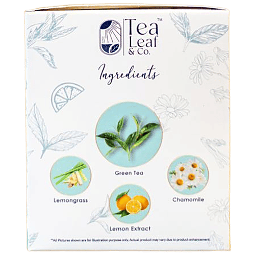 Tea Leaf & Co. Chamomile Green Tea, 27.5 g (25 Tea Bags x 1.1 g Each) Natural, Improves Mental Relaxation, Relieves Anxiety, Improves Sleep Quality