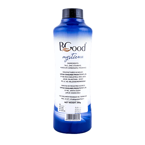 BGOOD Mystic Blue Deo Talc, 300 g  Body & Face Talcum Powder, Long-Lasting Freshness, For Men & Women