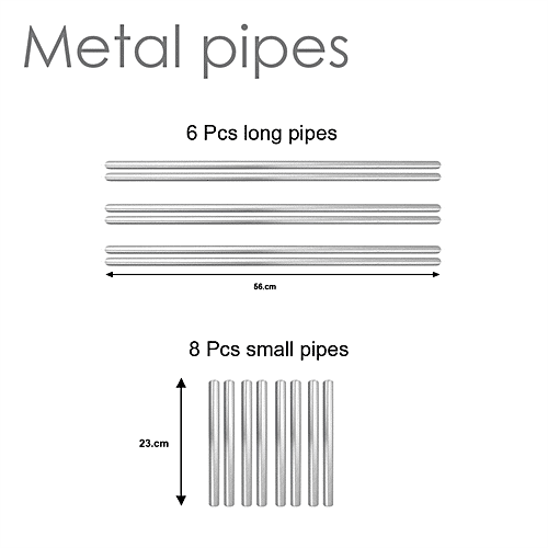 The Next Trend Super Smart Premium Multipurpose Rack - 3 Shelf, Black & Silver Colour, 1 pc  