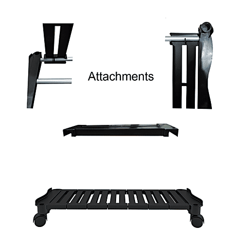The Next Trend Super Smart Premium Multipurpose Rack - 3 Shelf, Black & Silver Colour, 1 pc  