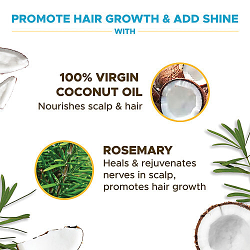 Coco Soul Rosemary Hair Oil, 200 ml  With Extra Virgin Coconut Oil, Promotes Hair Growth & Adds Shine, Vegan & Cruelty Free