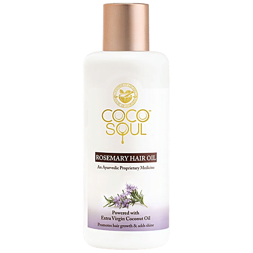 Coco Soul Rosemary Hair Oil, 200 ml  With Extra Virgin Coconut Oil, Promotes Hair Growth & Adds Shine, Vegan & Cruelty Free