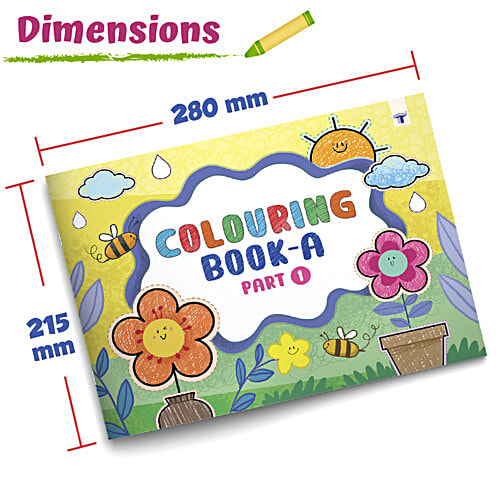 Target Publications Blossom Colouring Books For Kids 2+ Years, 6 pcs (Set of 6)