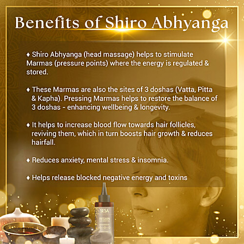 Sesa Ayurvedic Regain Oil Refill Pack - 100% Natural, Ayurvedic Certified, Clinically Proven, 100 ml  Made With Kshir Pak Vidhi, 26 Medicinal Herbs, 6 Essential Oils, Pure Cow Milk