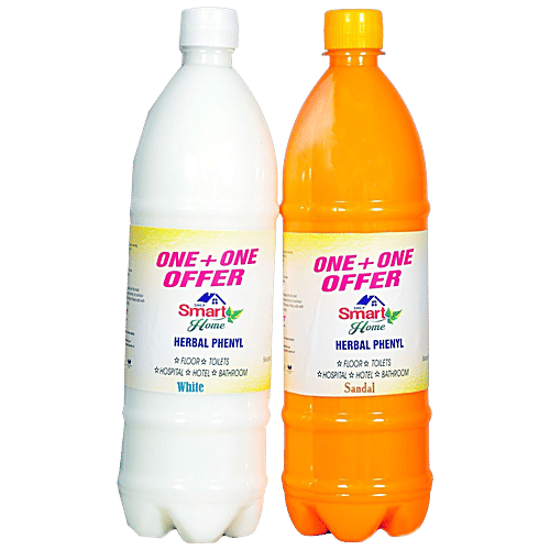 Smart Home Herbal Phenyl - White & Sandal, 1 L (Pack of 2)