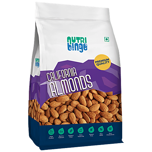 Nutri Binge Premium California Almonds, 500 g  