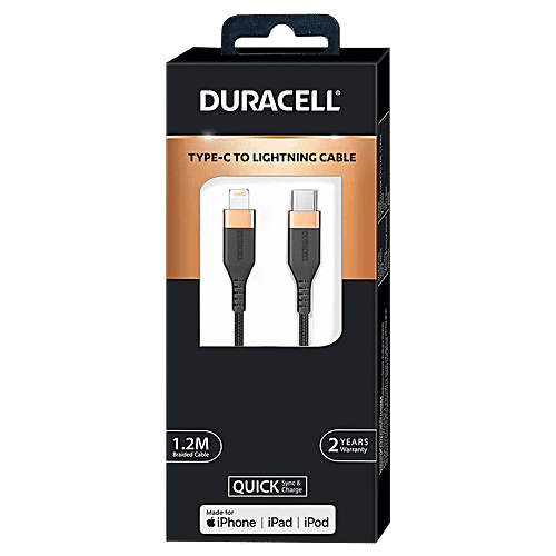 Buy Duracell USB C To Lightning Braided Sync & Charge Cable For