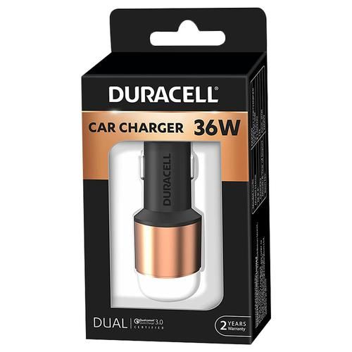 Buy Duracell 36W Fast Car Charger Adapter - Dual USB Port, Qualcomm  Certified 3.0, All Smartphones, Copper & Black Online at Best Price of Rs  799 - bigbasket