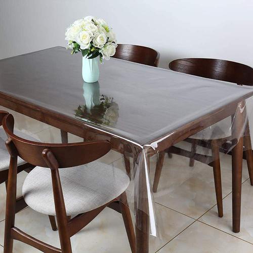 JBG Home Store Transparent Center Table Cover - Without Laced Edges, 102 X 152 cm, 1 pc  