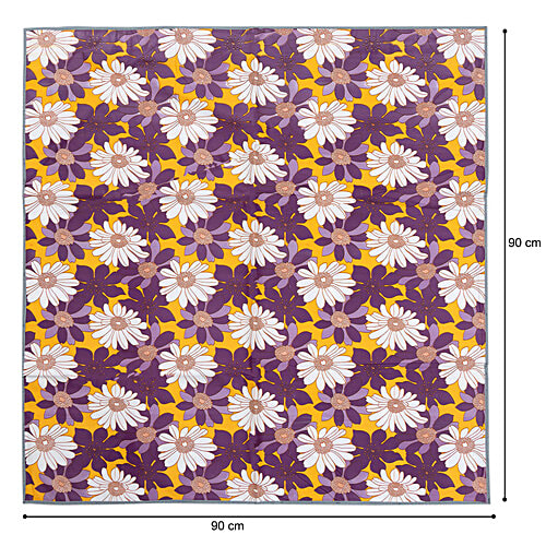 JBG Home Store Reversible PVC Bedsheet Protector - Floral Print, Multicolour, 92 X 92 cm, 1 pc  Food Mats, Foldable and lightweight