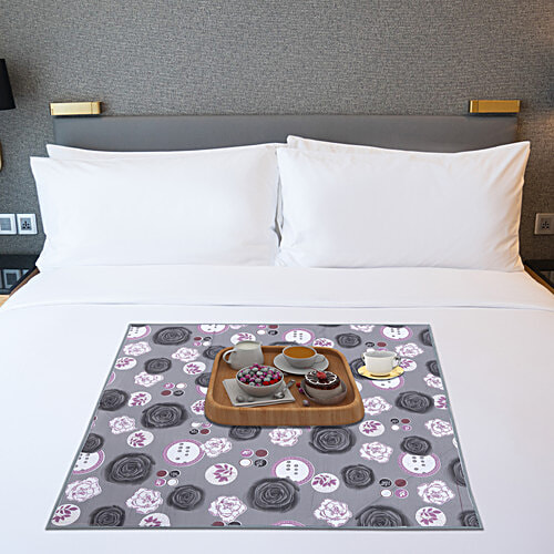 JBG Home Store Reversible PVC Bedsheet Protector - Floral Print, Multicolour, 92 X 92 cm, 1 pc  Food Mats, Foldable and lightweight