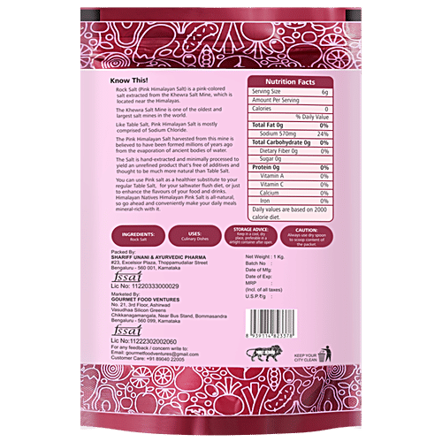 Ramyeon Himalayan Pink Salt Powder, 1 kg  Natural, Good For Digestion, Good For Heart