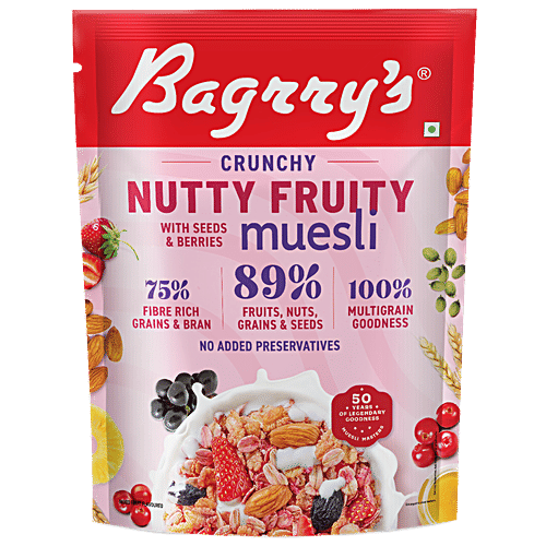 Buy Bagrrys Crunchy Nutty Fruity Muesli With Seeds & Berries Online