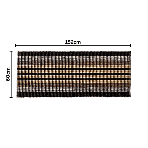 VTI Home Collection Cotton Polyester Hand Woven Door/Floor/Bath Mat/ Runner - Soft, Durable & Washable, 1 pc  