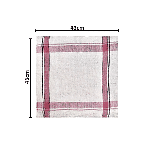 VTI Home Collection Cotton Cleaning/ Kitchen Duster/ Napkin - Soft, Durable , Washable & Absorbent, White, 3 pcs  