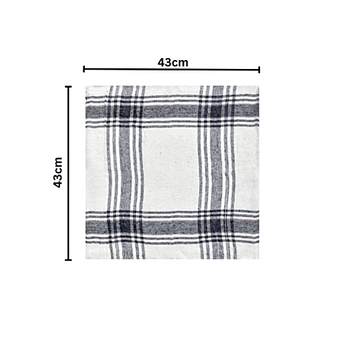 VTI Home Collection Cotton Cleaning/ Kitchen Duster/ Napkin - Soft, Durable, Washable & Absorbent, White, 6 pcs  