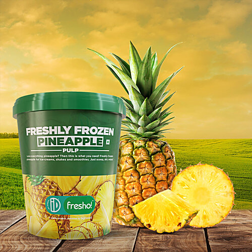 iD fresho! Pineapple Fruit Pulp - Frozen Dessert, 500 g Tub