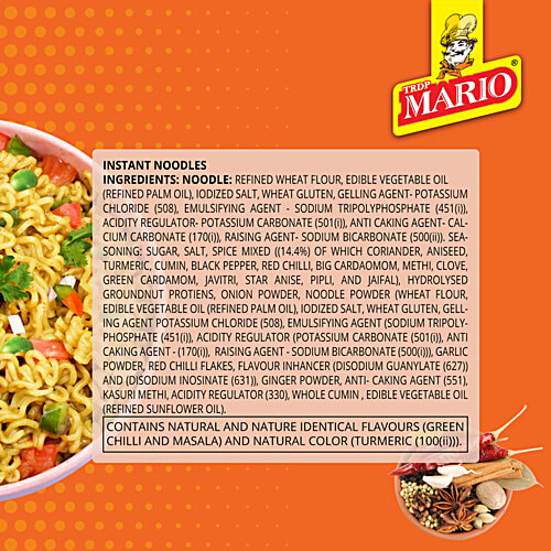 TRDP MARIO Tez Tadks Instant Masala Noodles - Family Pack, 340 g (Get Free Stainless Steel Spork)