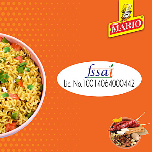 TRDP MARIO Tez Tadks Instant Masala Noodles - Family Pack, 340 g (Get Free Stainless Steel Spork)